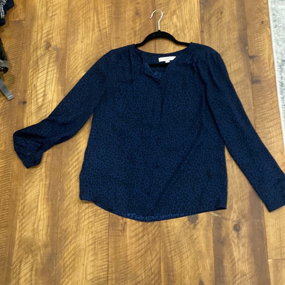 Loft blouse - excellent condition - blue and black - Picture 1 of 3